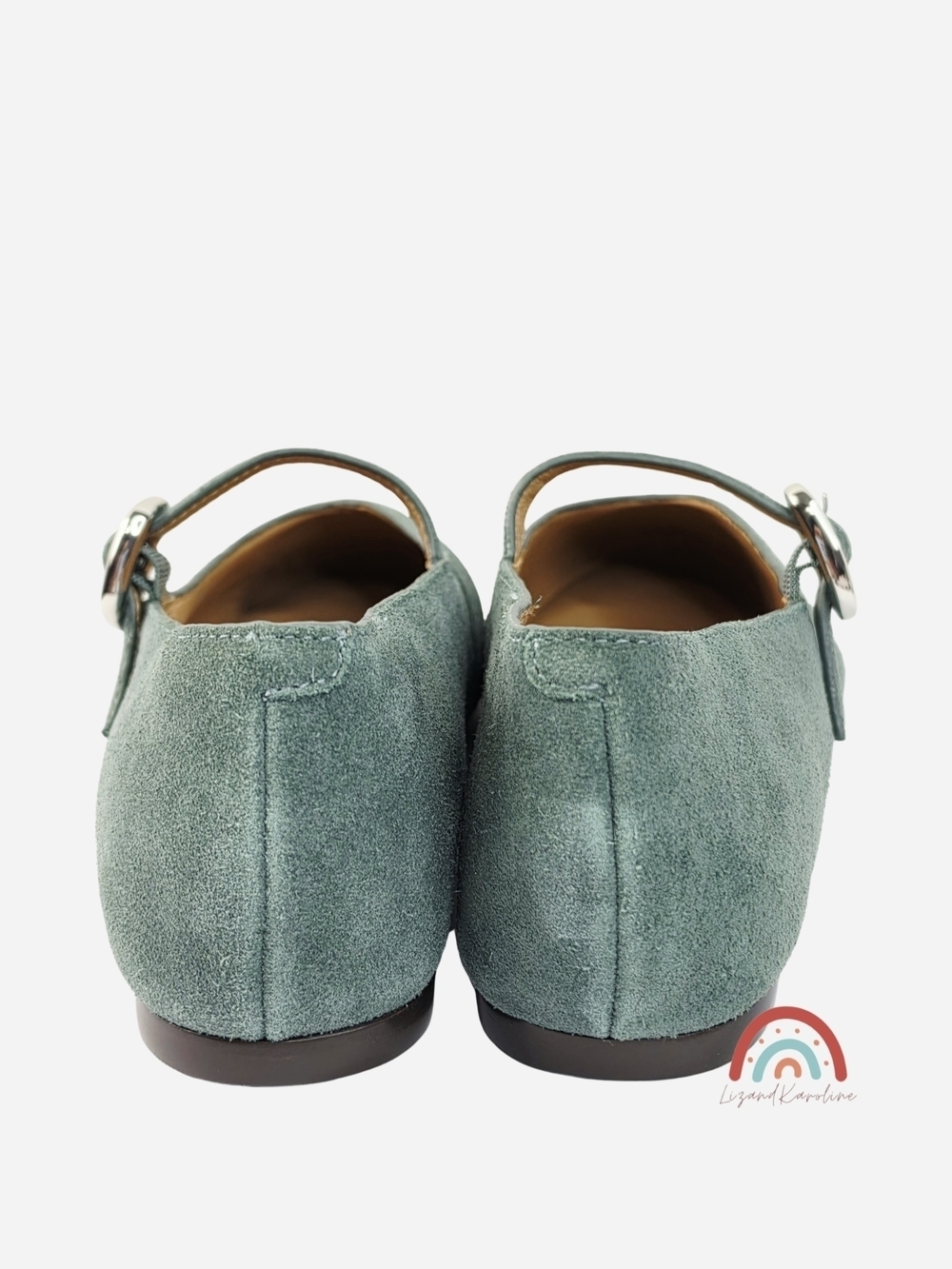 New! Madewell The Remy Mary Jane Flat in Leather Suede Architect Green - Picture 9 of 15